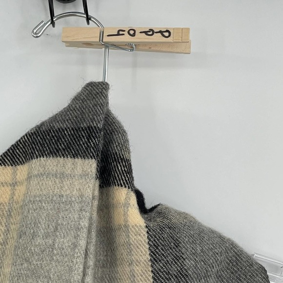 Vintage Lazarus shadow plaid frayed scarf - Picture 7 of 8
